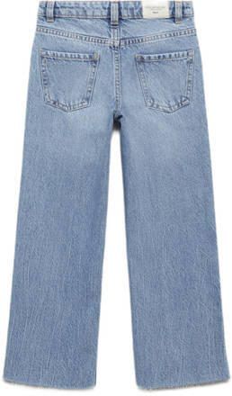 Mango Kids wide leg jeans medium blue denim Blauw Meisjes Katoen Effen 134 - Foto 3