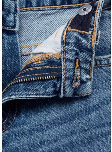 Mango Kids wide leg jeans medium blue denim Blauw Meisjes Katoen Effen 122 - Foto 2