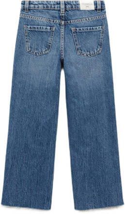 Mango Kids wide leg jeans medium blue denim Blauw Meisjes Katoen Effen 122 - Foto 3