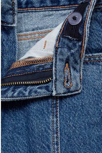 Mango Kids wide leg jeans middenblauw Meisjes Denim Effen 116 - Foto 2