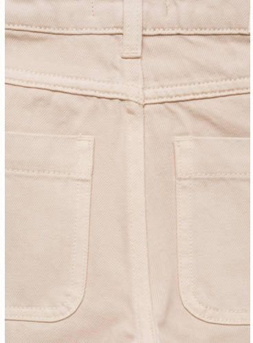 Mango Kids wide leg jeans pastelbruin Beige Meisjes Denim Effen 128 - Foto 2