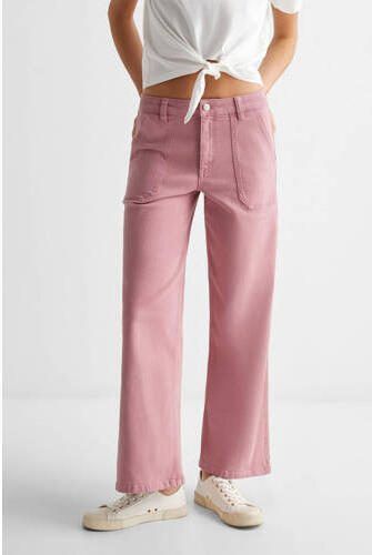 Mango Kids wide leg jeans roze Broek Meisjes Katoen Effen 152(XXS) - Foto 3