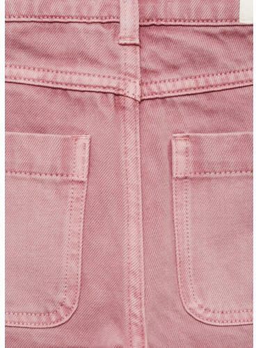 Mango Kids wide leg jeans roze Meisjes Denim Effen 122 - Foto 2