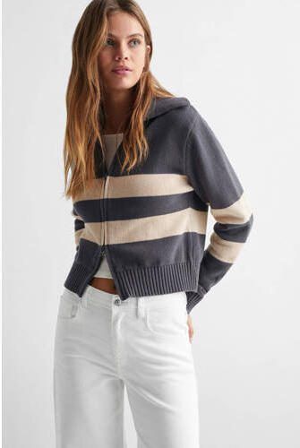 Mango Kids wide leg jeans wit Meisjes Stretchdenim Effen 152(XXS)