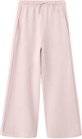 Mango Kids wide leg sweatpant roze Broek Effen - Foto 3
