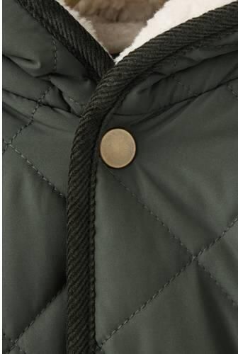 Mango Kids winterjas beige kaki Groen Jongens Polyester Capuchon Effen - Foto 2