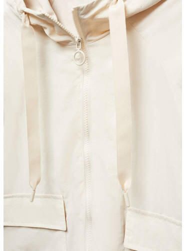 Mango Kids zomerjas ecru Meisjes Polyamide Capuchon Effen 152(XXS) - Foto 2