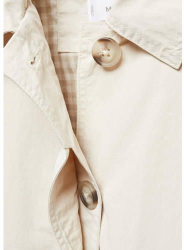 Mango Kids zomerjas lichtbeige Meisjes Polyamide Klassieke kraag Effen 128