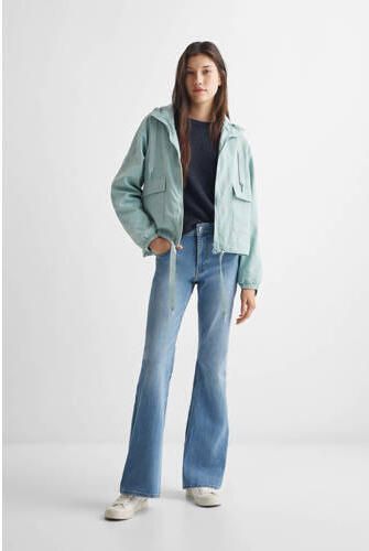Mango Kids zomerjas lichtblauw Meisjes Polyamide Capuchon Effen 152(XXS) - Foto 3