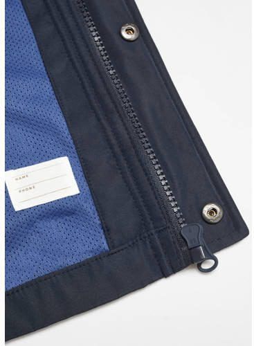 Mango Kids zomerjas marine Blauw Jongens Polyester Capuchon Effen 116 - Foto 2