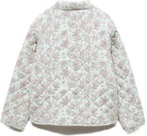 Mango Kids zomerjas met all over print mintgroen Meisjes Viscose V-hals 128