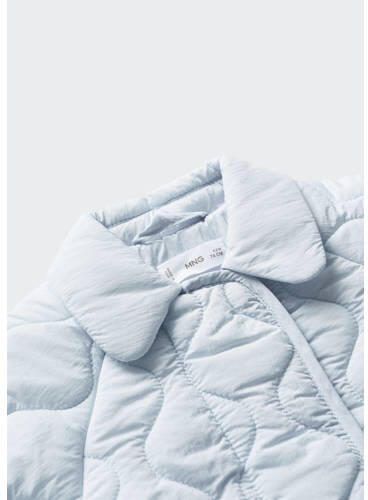 Mango Kids zomerjas pastelblauw Meisjes Polyamide Klassieke kraag Effen 92 - Foto 2