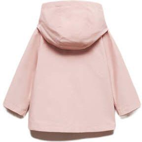 Mango Kids zomerjas roze Meisjes Katoen Capuchon Effen 104