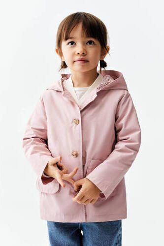 Mango Kids zomerjas roze Meisjes Katoen Capuchon Effen 104 - Foto 3