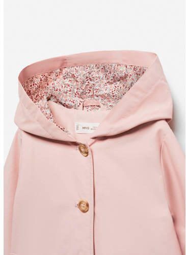 Mango Kids zomerjas roze Meisjes Katoen Capuchon Effen 104 - Foto 2