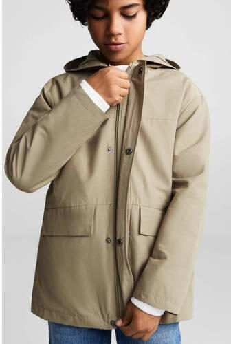 Mango Kids zomerjas zand Beige Jongens Katoen Capuchon Effen 116 - Foto 2