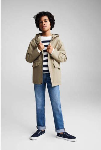 Mango Kids zomerjas zand Beige Jongens Katoen Capuchon Effen 116 - Foto 3