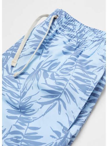 Mango Kids zwemshort lichtblauw Jongens Polyester All over print 158(XXS)
