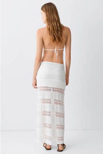 MANGO TEEN maxi rok wit Meisjes Polyamide Effen maat 158(XS) - Foto 3