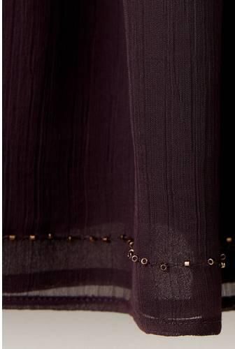 MANGO TEEN midi blousejurk met borduursels paars Meisjes Polyester V-hals maat 152(XXS) - Foto 3