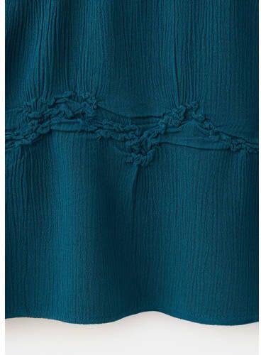 MANGO TEEN mouwloze top met smockwerk petrol Blauw Meisjes Viscose Ronde hals maat 152(XXS) - Foto 3
