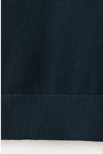 MANGO TEEN rechtvallende gebreide schipperstrui donkerblauw Jongens Katoen Opstaande kraag maat 164(XS) - Foto 3