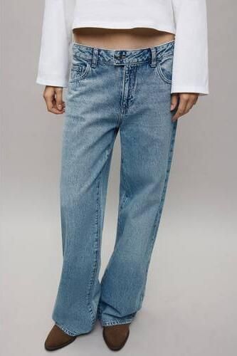MANGO TEEN wide leg jeans light blue Blauw Meisjes Denim Effen (XXS) - Foto 4