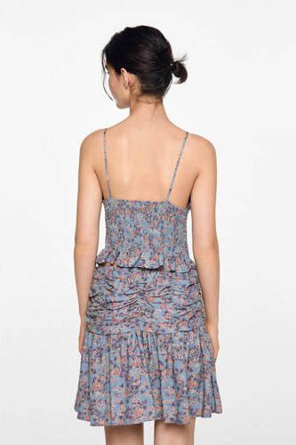 MANGO TEENS a-lijn rok lichtblauw Meisjes Viscose Bloemen 152(XXS) - Foto 3