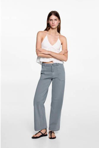 MANGO TEENS bootcut jeans middenblauw Meisjes Katoen Effen 158(XS) - Foto 2