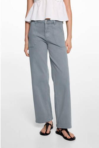 MANGO TEENS bootcut jeans middenblauw Meisjes Katoen Effen 158(XS) - Foto 3