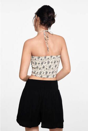 MANGO TEENS casual short zwart Korte broek Meisjes Viscose Effen 152(XXS)