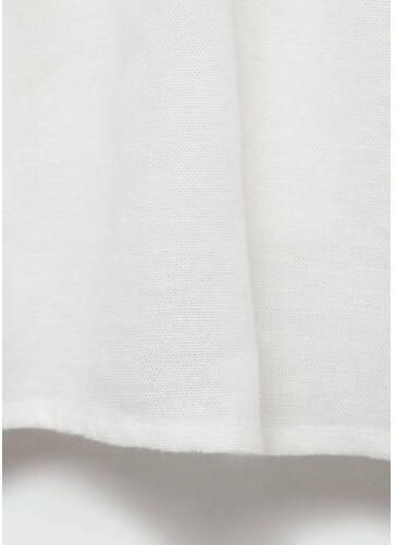 MANGO TEENS crop top naturel wit Meisjes Viscose V-hals Effen 158(XS)