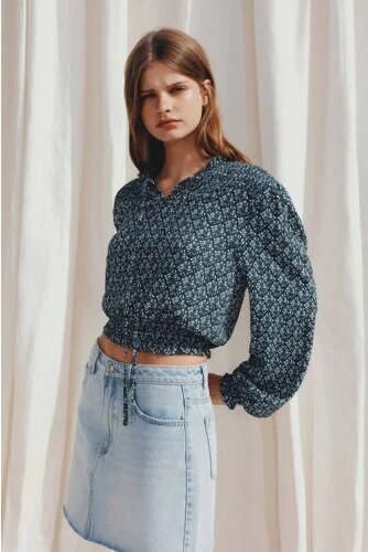 MANGO TEENS denim; spijkerrok light blue denim Blauw Effen 152(XXS) - Foto 3