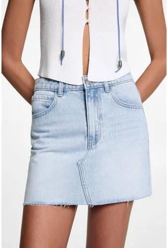 MANGO TEENS denim; spijkerrok light blue denim Blauw Effen 152(XXS) - Foto 2