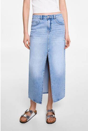 MANGO TEENS denim; spijkerrok medium blue denim Blauw Effen 152(XXS) - Foto 3