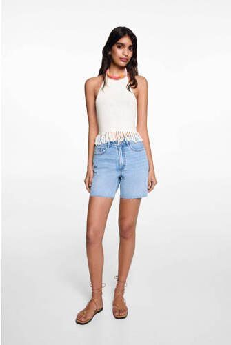 MANGO TEENS gebreide top wit Meisjes Acryl Ronde hals Effen 152(XXS) - Foto 2