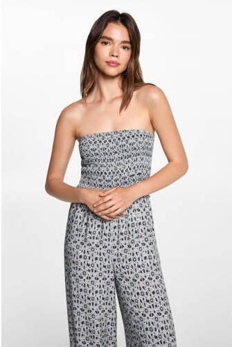 GO TEENS jumpsuit met all over print beige grijs Viscose All over print 152(XXS) - Foto 2