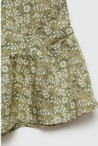 MANGO TEENS jurk groen Meisjes Viscose V-hals All over print 152(XXS) - Foto 3