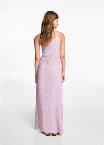 MANGO TEENS jurk pastelpaars Meisjes Viscose One shoulder All over print 152(XXS) - Foto 3