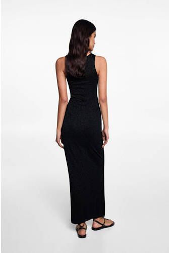 MANGO TEENS maxi jurk zwart Meisjes Viscose Ronde hals Effen 152(XXS) - Foto 2