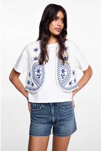 MANGO TEENS regular fit denim short changeant blauw Korte broek Effen 158(XS) - Foto 3