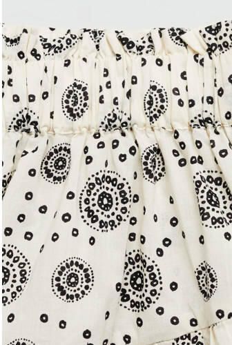 Mango Kids skort ecru Rok Meisjes Katoen All over print 152(XXS)