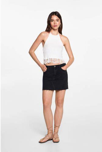 MANGO TEENS spijkerrok grey denim Grijs Meisjes Katoen Effen 158(XS) - Foto 2