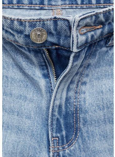 MANGO TEENS straight fit jeans changeant blauw Meisjes Denim Effen 152(XXS)