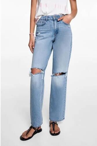 MANGO TEENS straight fit jeans changeant blauw Meisjes Denim Effen 152(XXS) - Foto 2