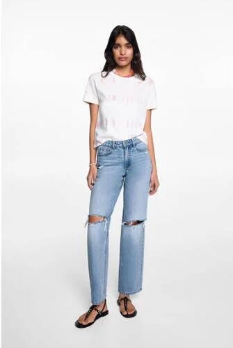 MANGO TEENS straight fit jeans changeant blauw Meisjes Denim Effen 152(XXS) - Foto 3