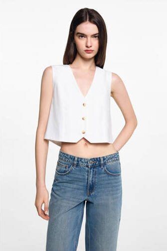 MANGO TEENS straight fit jeans changeant blauw Meisjes Denim Effen 152(XXS) - Foto 3