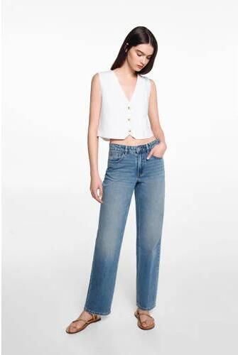 MANGO TEENS straight fit jeans changeant blauw Meisjes Denim Effen 152(XXS) - Foto 2