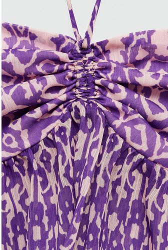 MANGO TEENS strapless top met all over print paars roze All over print 152(XXS) - Foto 2