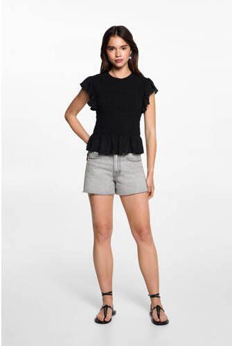 MANGO TEENS top zwart Meisjes Viscose Ronde hals Effen 152(XXS) - Foto 2